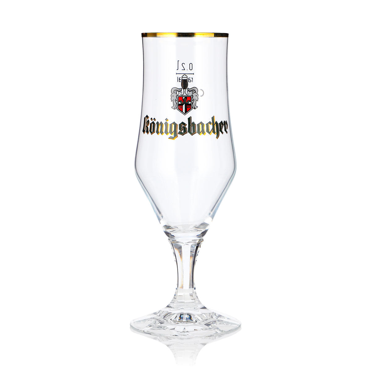 6 bicchieri da birra Königsbacher da 0,2 l, a calice con bordo dorato, modello Rastal (set da 6) – Vista 2