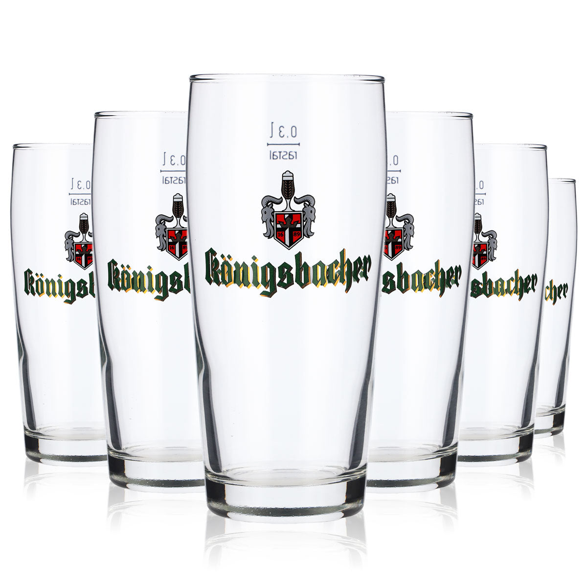 6 bicchieri da birra Königsbacher Willibecher 0,3 l Bicchieri da birra Bicchiere da birra conico – Vista 5