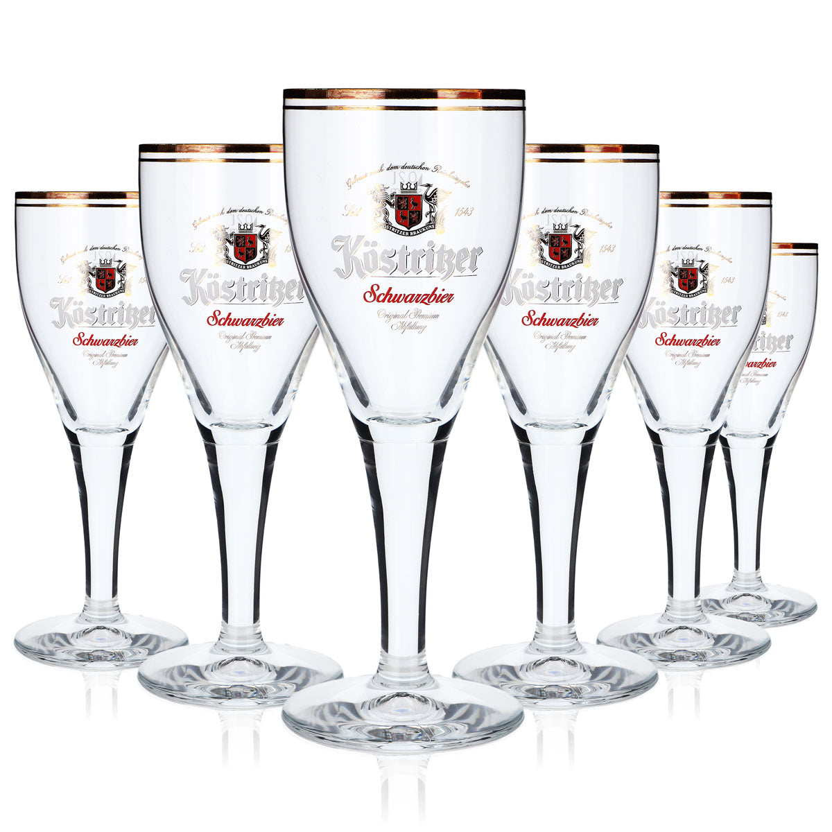 6 bicchieri da birra Köstritzer da 0,2 l con scritta rossa "Schwarzbier" – Vista 5