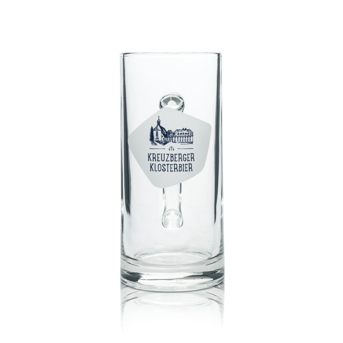 6 bicchieri da birra Kreuzberger Klosterbräu da 0,5 l con manico e teschio – Vista 2