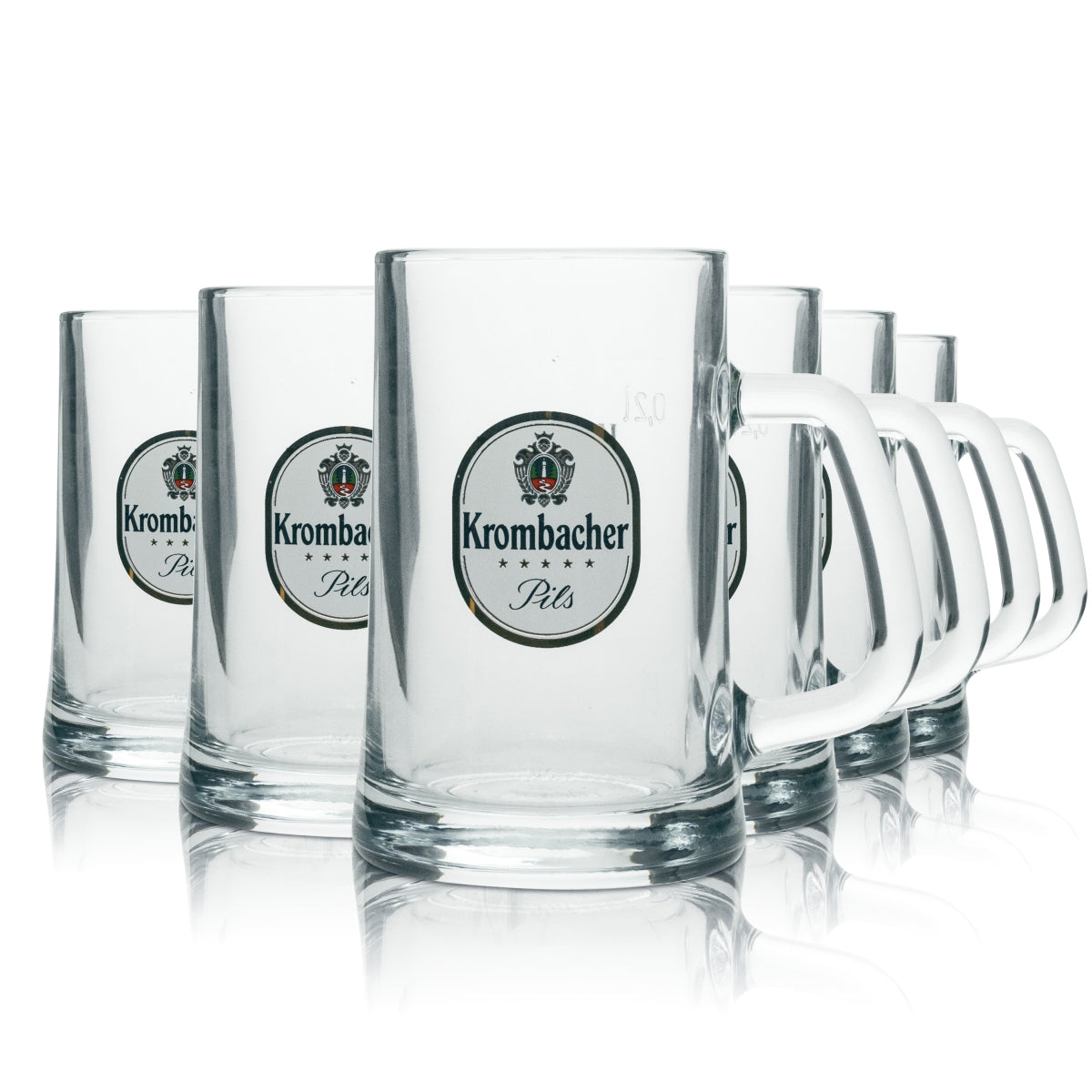 6 bicchieri da birra Krombacher Pils 0,2 l "Eine Perle der Natur" Sahm