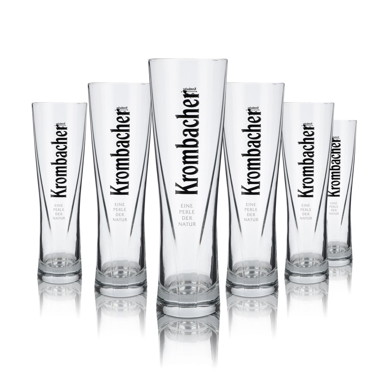 6 bicchieri Krombacher 0,4 l Pokal Stange Star Cup Set di bicchieri da birra Pils Birrificio