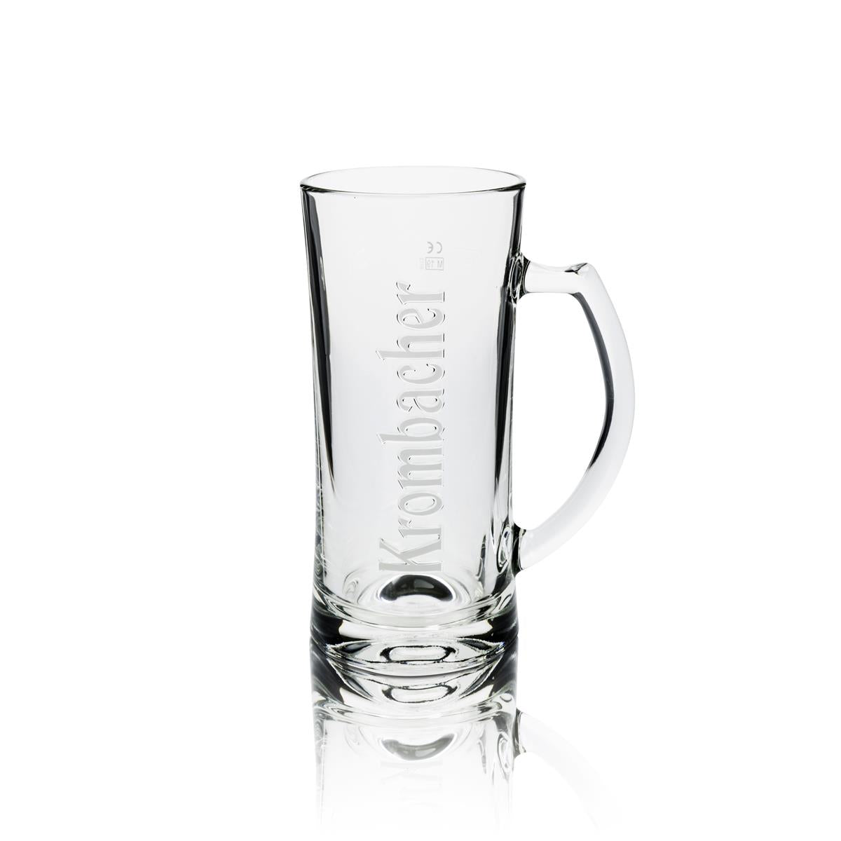 6 bicchieri Krombacher da 0,5 l, boccale Humpen Seidel con rilievo, birra Pils Gastro Eiche – Vista 2