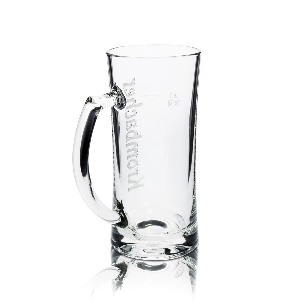 6 bicchieri Krombacher da 0,5 l, boccale Humpen Seidel con rilievo, birra Pils Gastro Eiche – Vista 3
