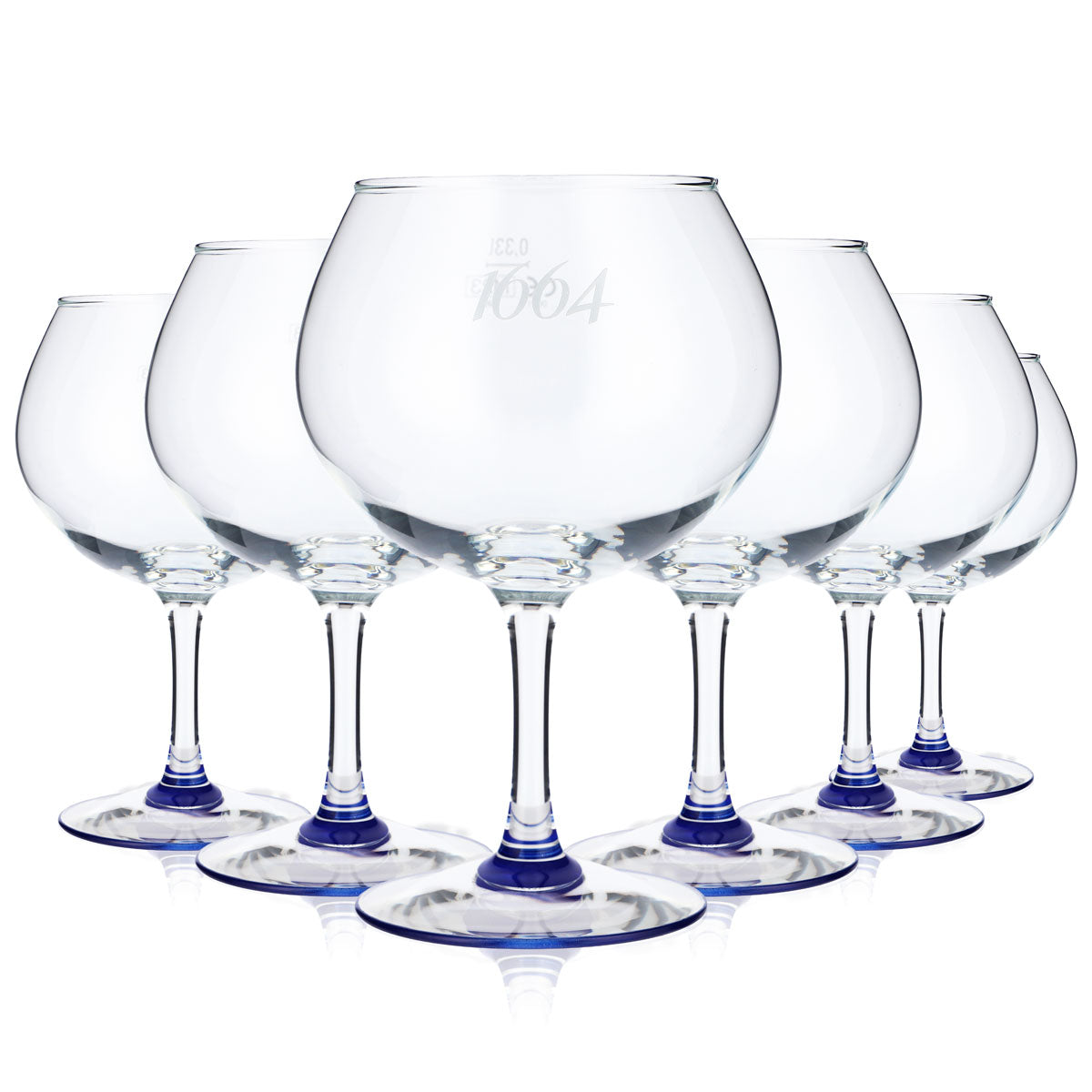 6 bicchieri da birra Kronenbourg 1664 Bicchieri da birra 0,33 l Bicchiere a palloncino "1664" fondo blu ARC – Vista 5