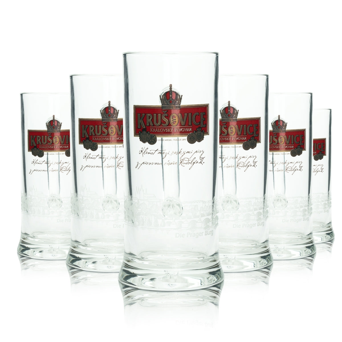 6 bicchieri da birra Krusovice 0,3 l boccali Tankards Seidel Sahm Prager Henkel bicchieri da birra