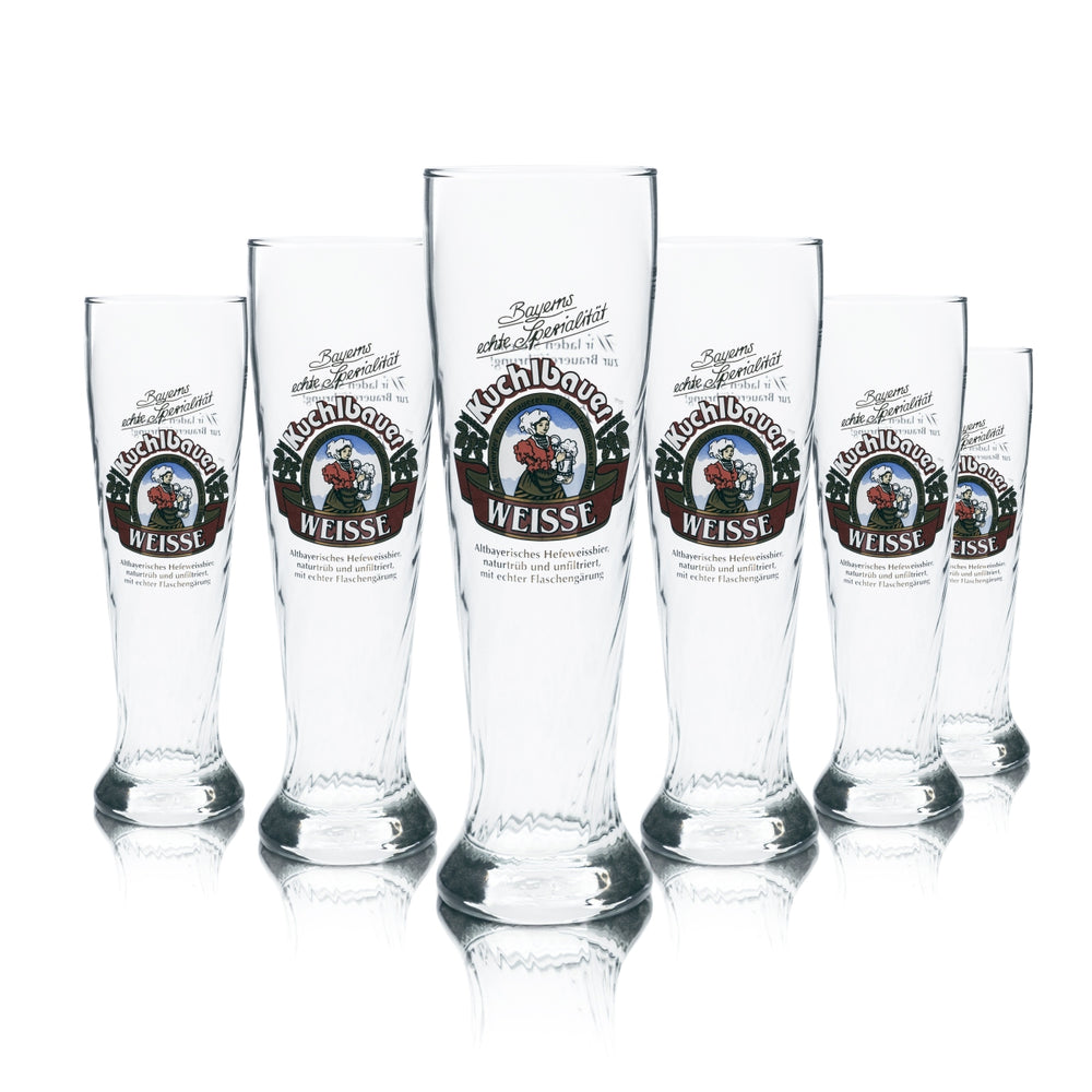 6 bicchieri Kuchlbauer bianchi da 0,5 l per birra bianca Hefe Kristall Weizen Bayern