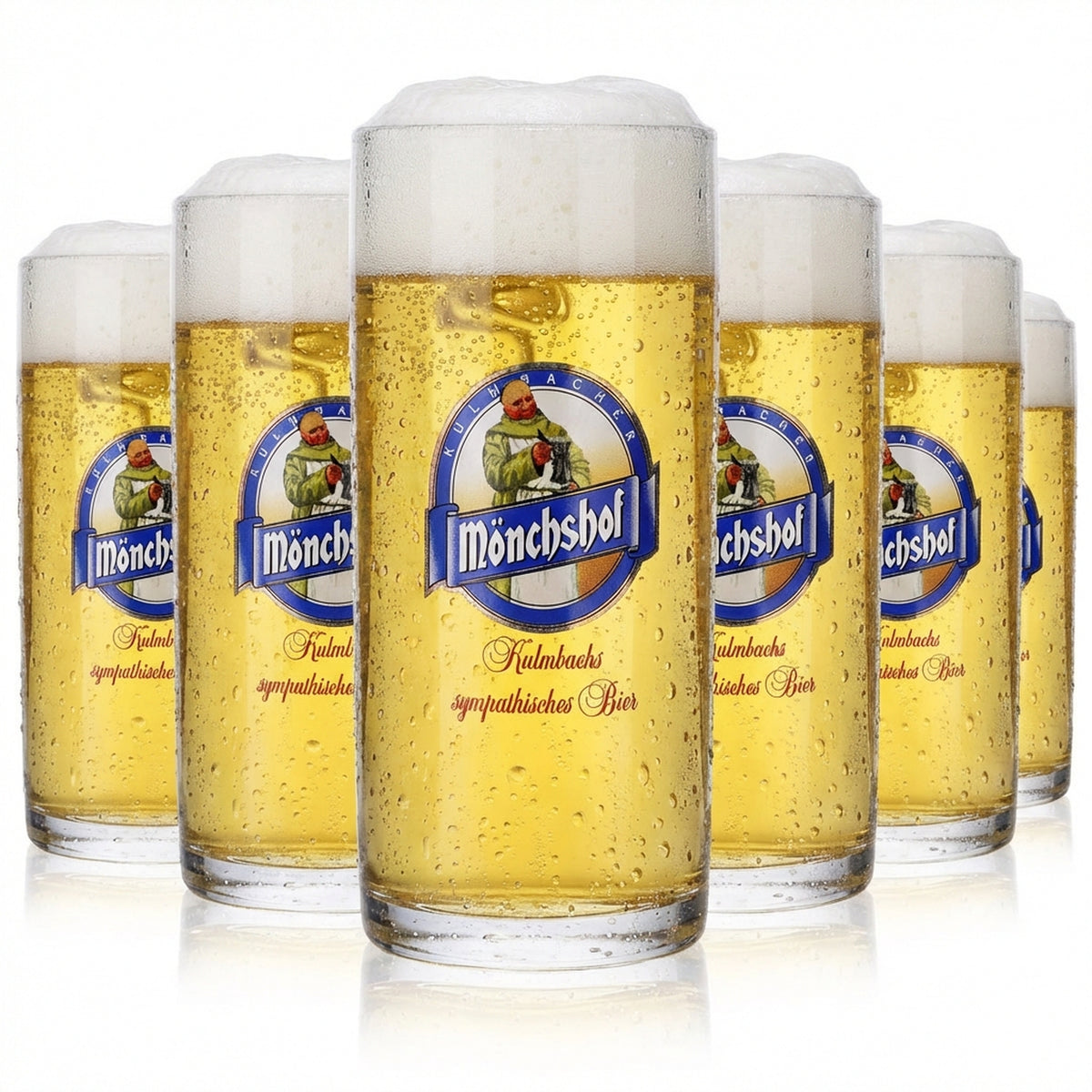 6 bicchieri Kulmbacher Mönchshof 0,3 l boccale da birra Humpen Seidel set birrificio