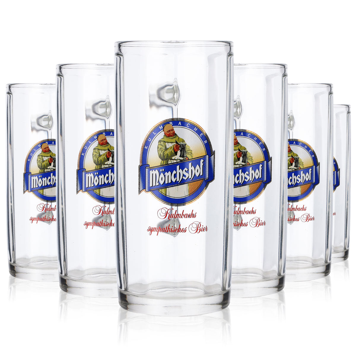 6 bicchieri Kulmbacher Mönchshof 0,3 l boccale da birra Humpen Seidel set birrificio – Vista 7