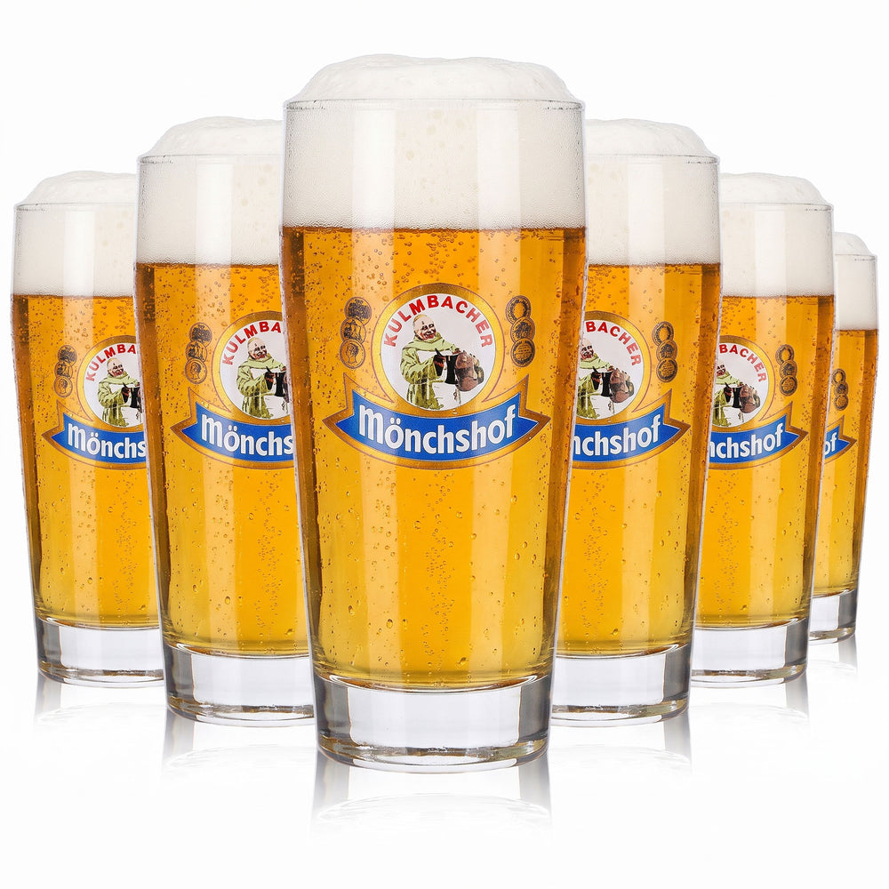 6 bicchieri da birra Kulmbacher Reichelbräu da 0,25 l, modello Mönchshof Ruhrglas (set da 6)