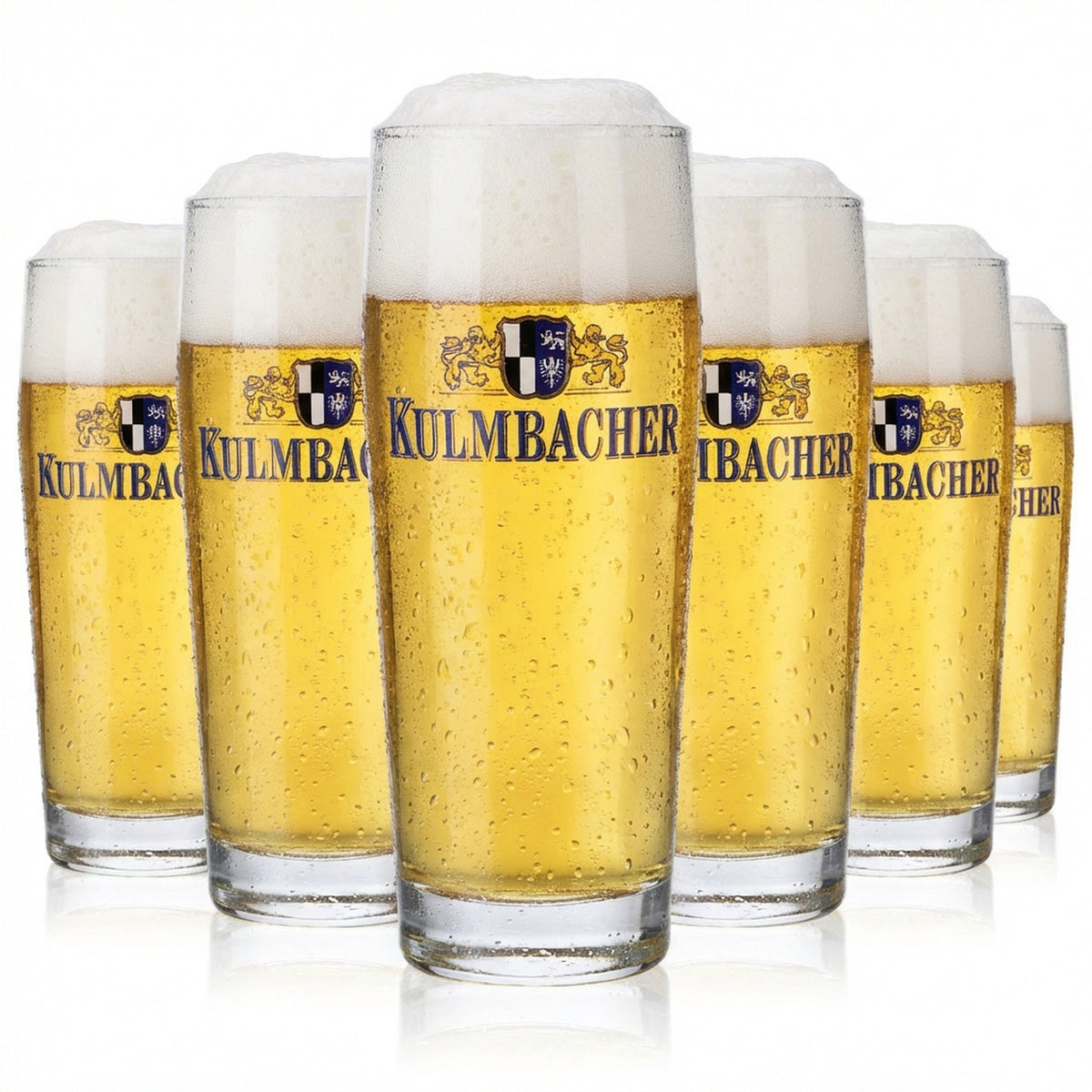 6 bicchieri da birra Kulmbacher Reichelbräu da 0,25 l con manico