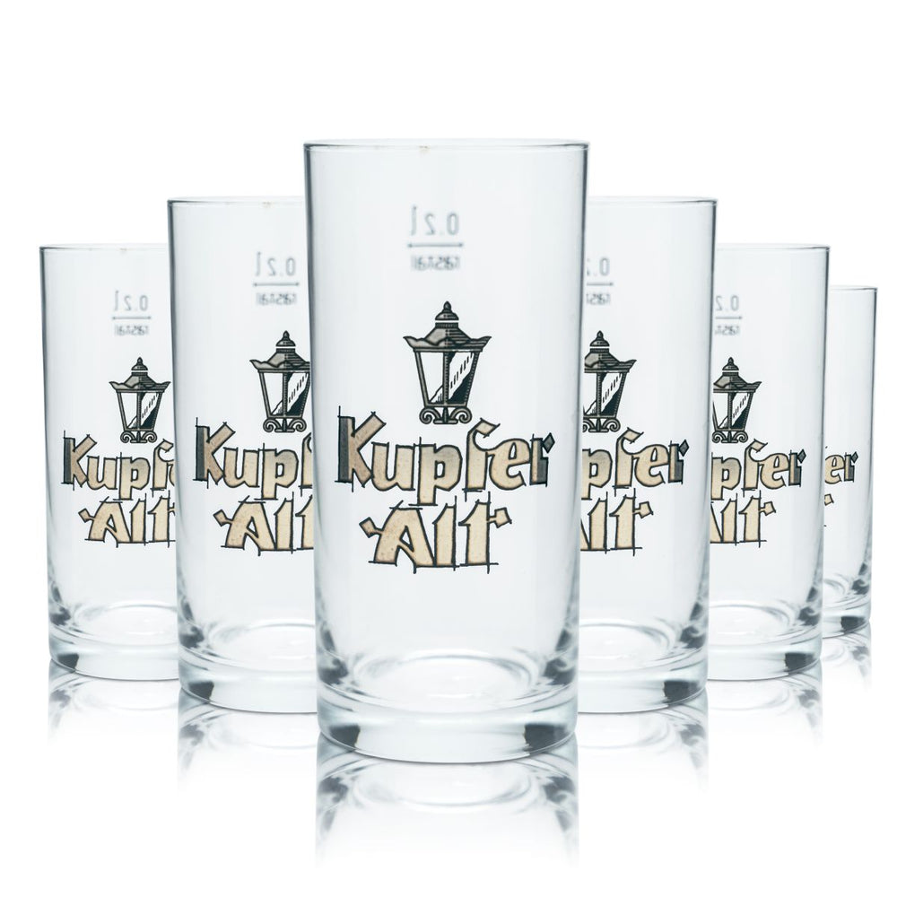 6 bicchieri da birra in rame Altbier 0,2 l Stange Willi Becher Kölsch Set di bicchieri Birrificio Colonia