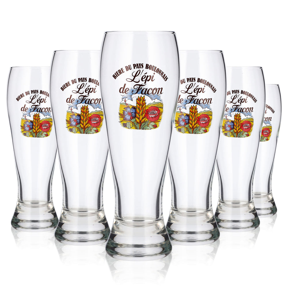 6 bicchieri da birra L'Épi de Facon da 0,25 l, bicchieri da birra di frumento