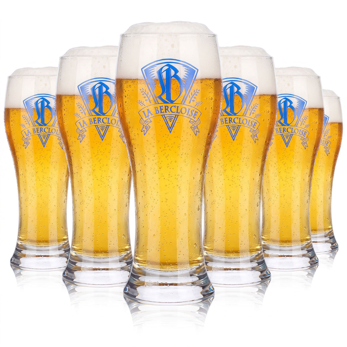 6 bicchieri da birra La Bercloise da 0,25 l, bicchieri da birra di frumento Durobor Brasserie (set da 6)