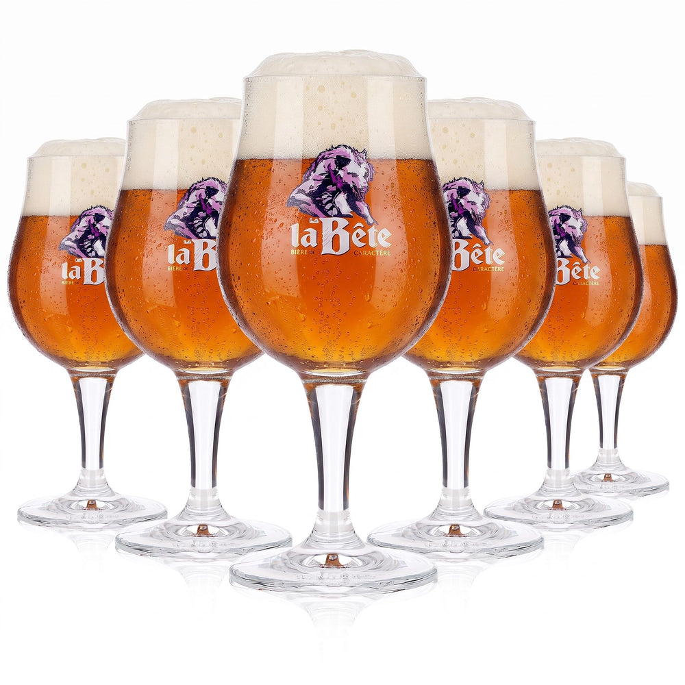 6 bicchieri da birra "La Bete" da 0,25 l, modello a coppa con motivo "Lupo mannaro" di Ritzenhoff