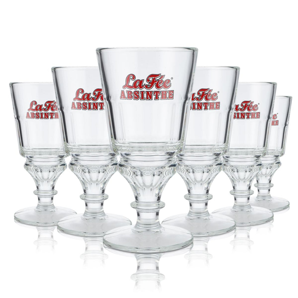 6 bicchieri da assenzio La Fee 0,3 l con profilo sagomato Set di bicchieri da cocktail Longdrink