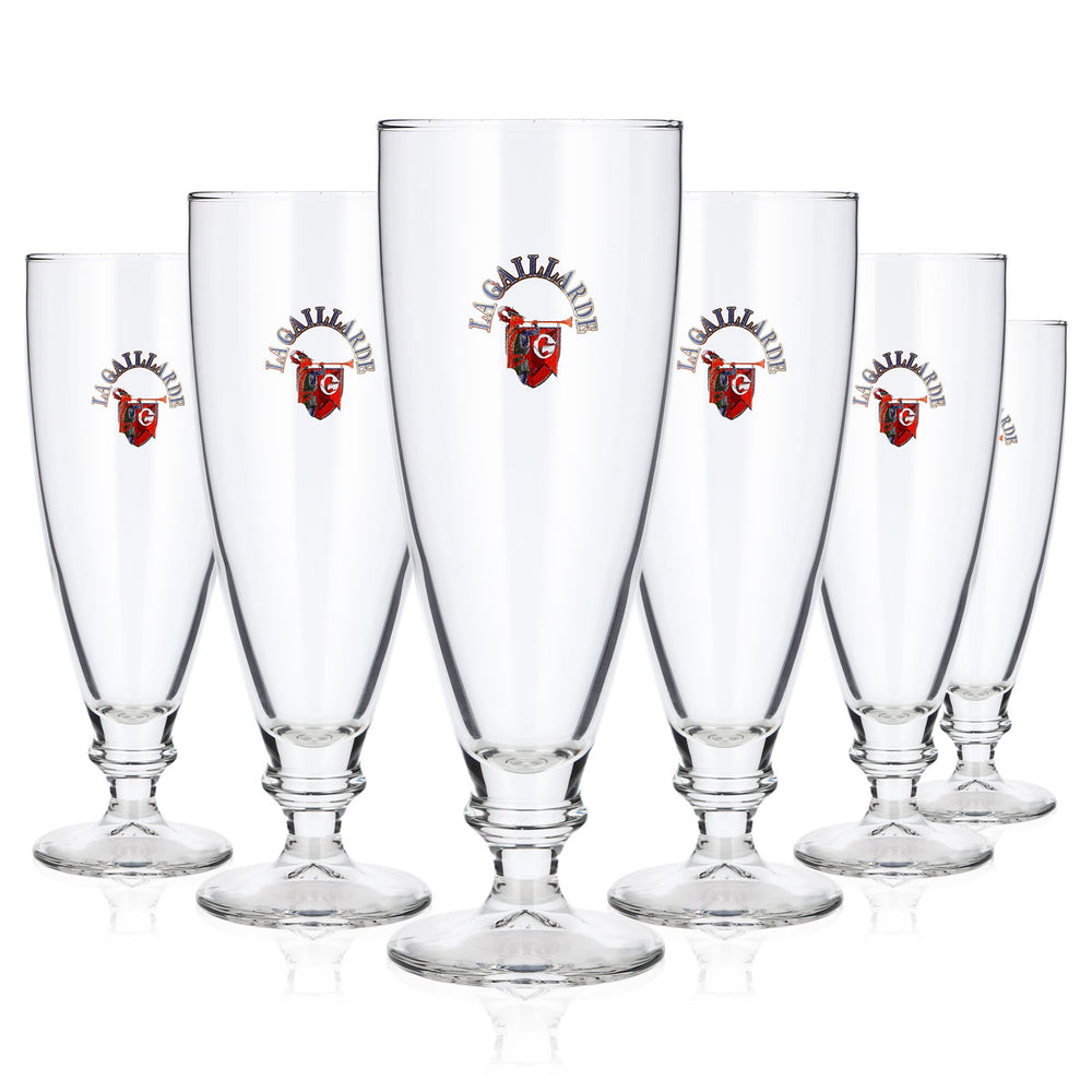 6 bicchieri da birra La Gaillarde da 0,37 l, a forma di tulipano (set da 6)