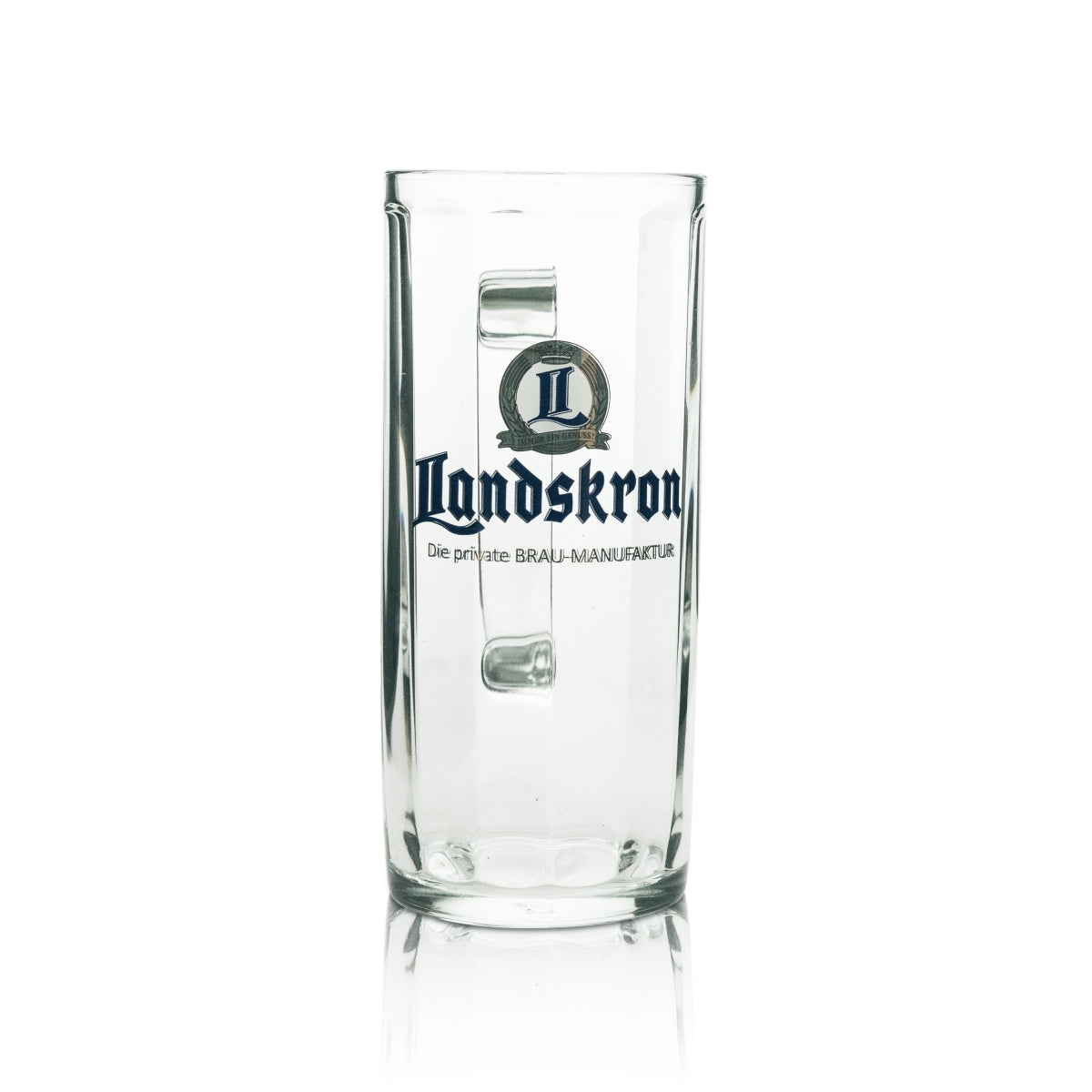 6 bicchieri da birra Landskron 0,5 l con logo blu e oro Sahm – Vista 2