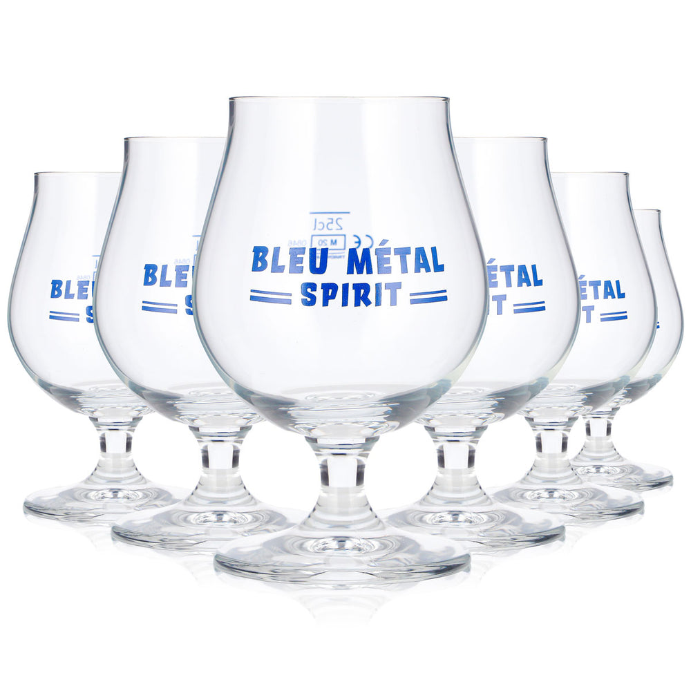 6 bicchieri da birra Le Rouget de Lisle da 0,25 l, modello "Pokal Bleu Métal Spirit" (set da 6)