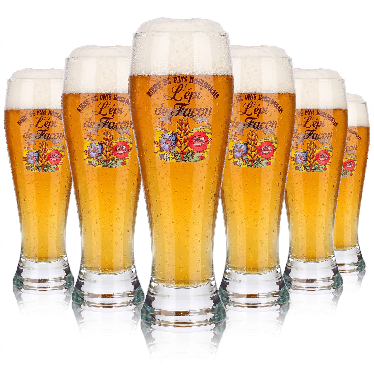 6 bicchieri da birra Lépi de Facon, bicchieri a calice da 0,25 l (set da 6)