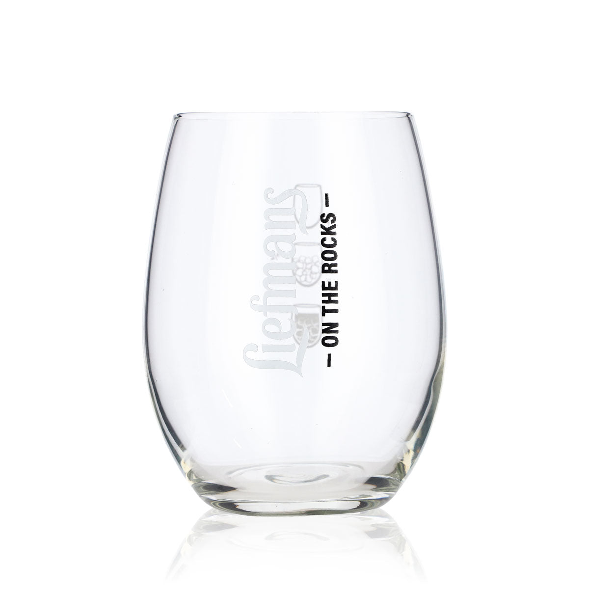 6 bicchieri da birra Liefmans 0,43 l tumbler bombato logo verticale On the Rocks – Vista 2