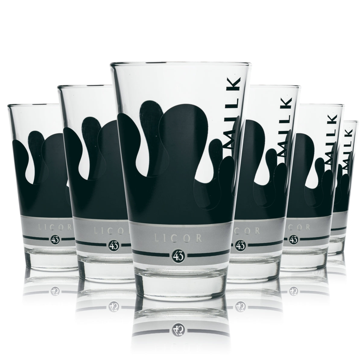 6x liquore 43 bicchieri da liquore Longdrink nero/bianco 3 modelli diversi