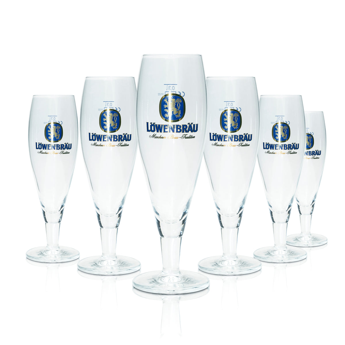 6 bicchieri da birra Löwenbräu 0,3 l a forma di coppa Ritzenhoff Tulipano Birrificio Müncher – Vista 4