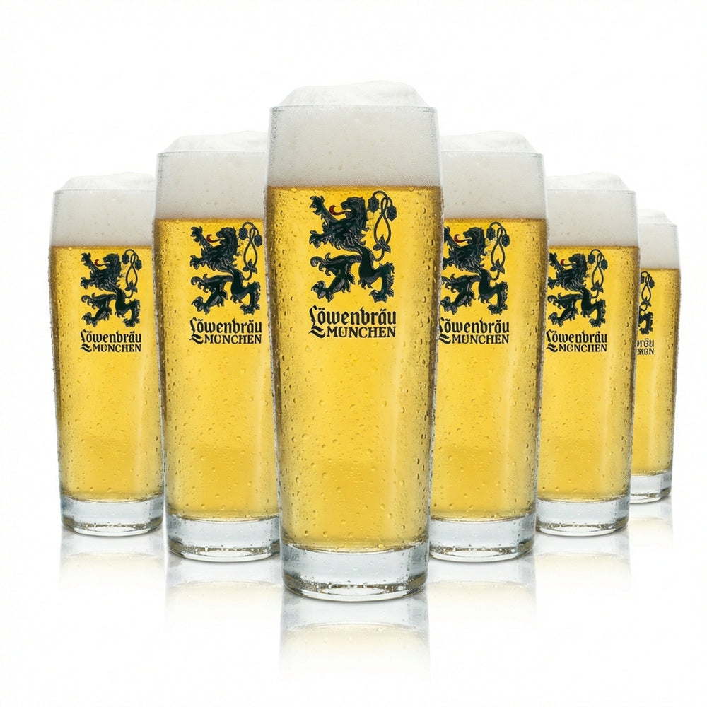 6 bicchieri da birra Löwenbräu da 0,5 l Nuovo logo! Bicchieri Willi Cup Beer Helles Bar