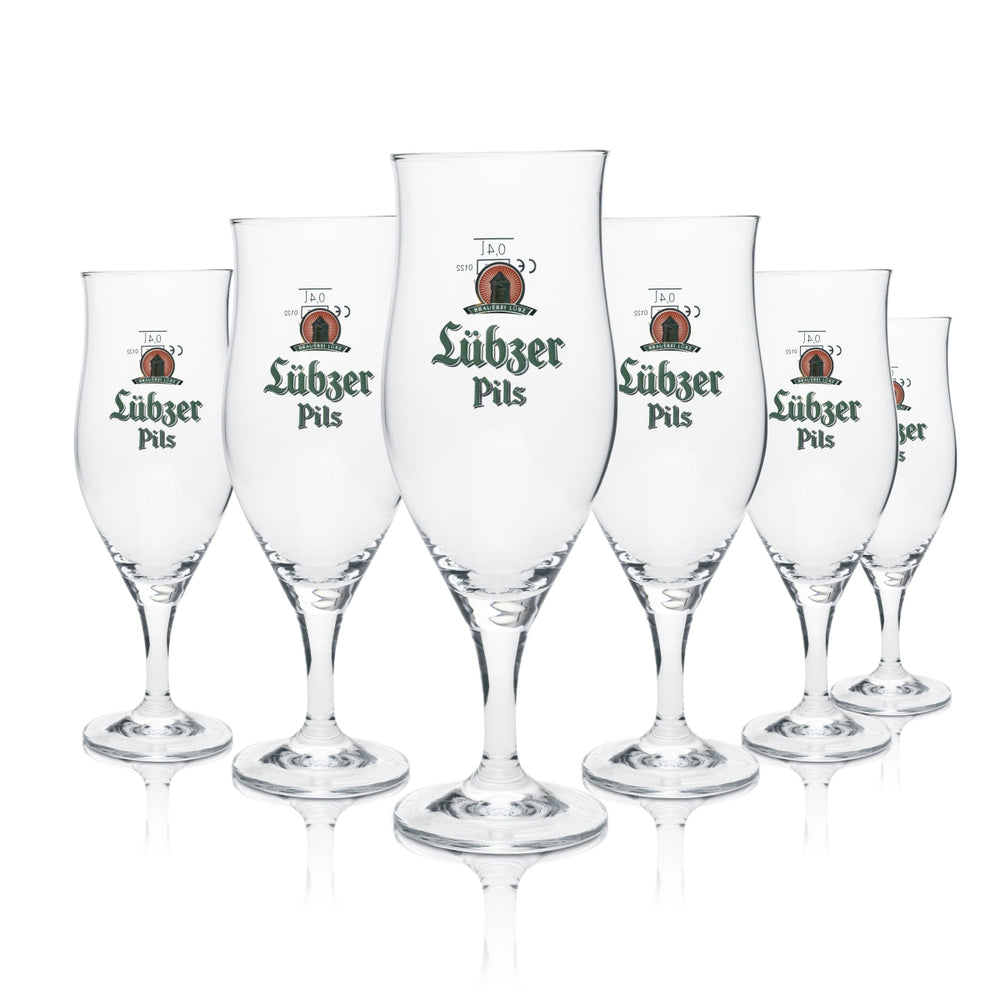 6 bicchieri da birra Lübz 0,4 l Pils Ritzenhoff