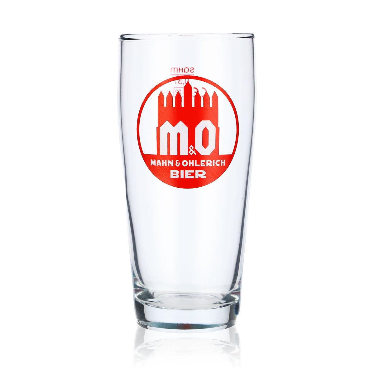 6 bicchieri da birra Mahn & Ohlerich 0,3 l con logo Willi-Becher in arancione Sahm – Vista 2