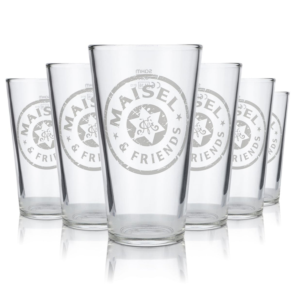 6 bicchieri Maisels Bicchiere/bicchieri da birra bianca Willibecher 0,3 l "M & F" White