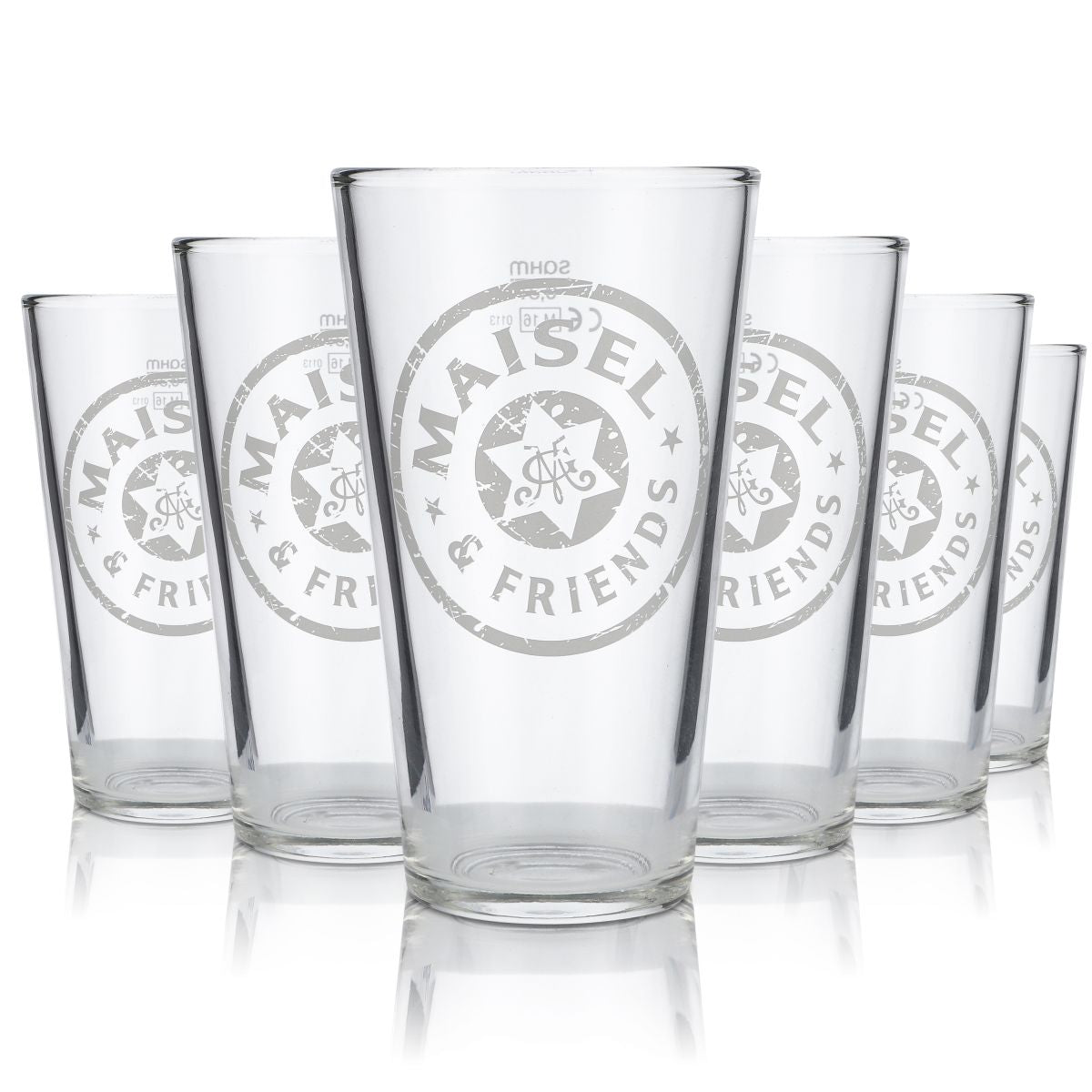 6 bicchieri Maisels Bicchiere/bicchieri da birra bianca Willibecher 0,3 l "M & F" White