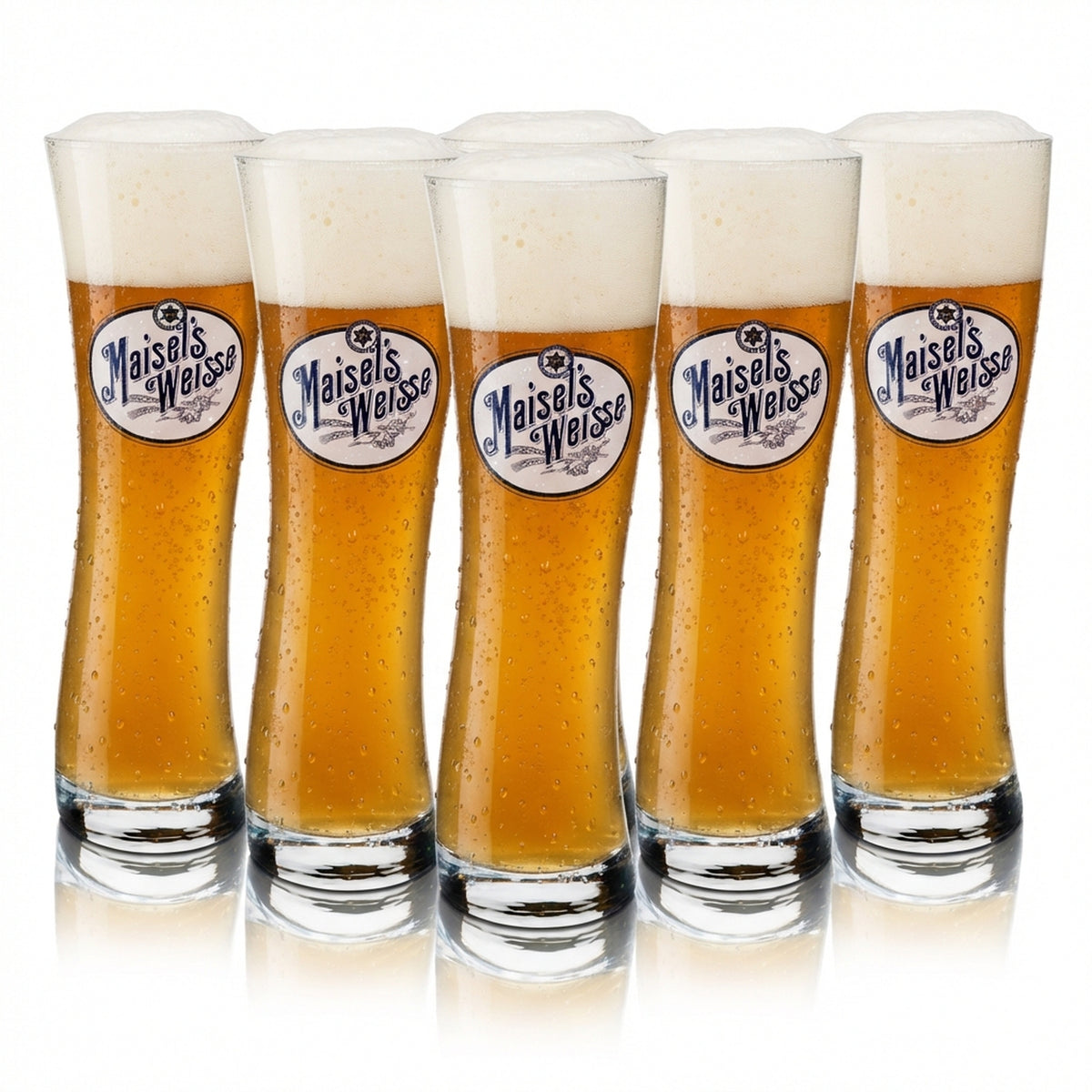 6 bicchieri da birra Maisels Weisse Bier Glas Weizen 0,5 l in vetro di design Sahm