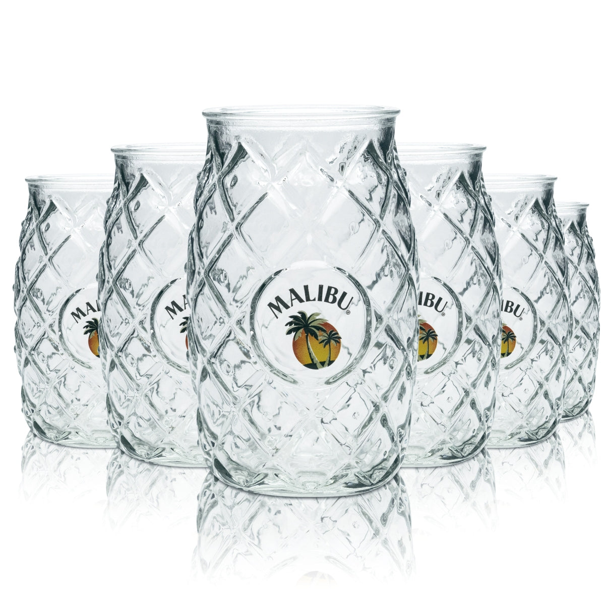 6 bicchieri Malibu Ananas 0,4 l bicchieri da long drink bicchieri da cocktail bicchieri da aperitivo bicchieri sagomati