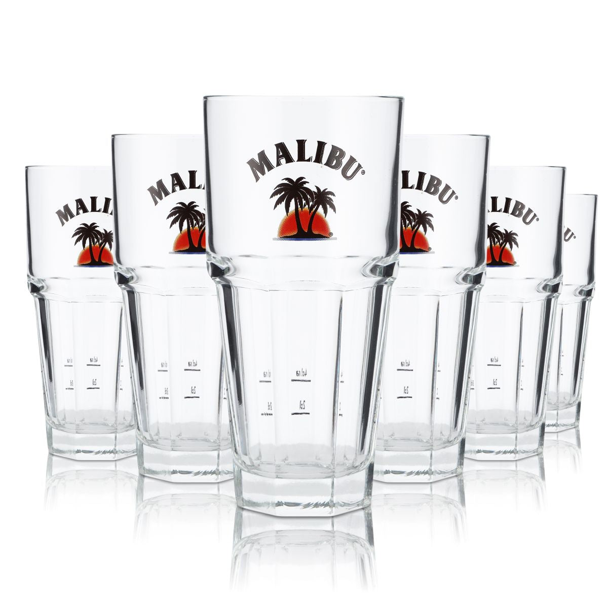 6 bicchieri da rum Malibu Bicchiere da rum Bicchiere impilabile Bicchiere da long drink 37 cl