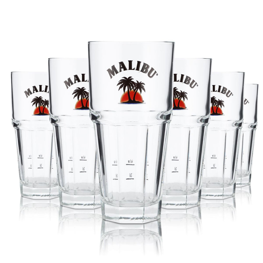 6 bicchieri da rum Malibu Bicchiere da rum Bicchiere impilabile Bicchiere da long drink 37 cl