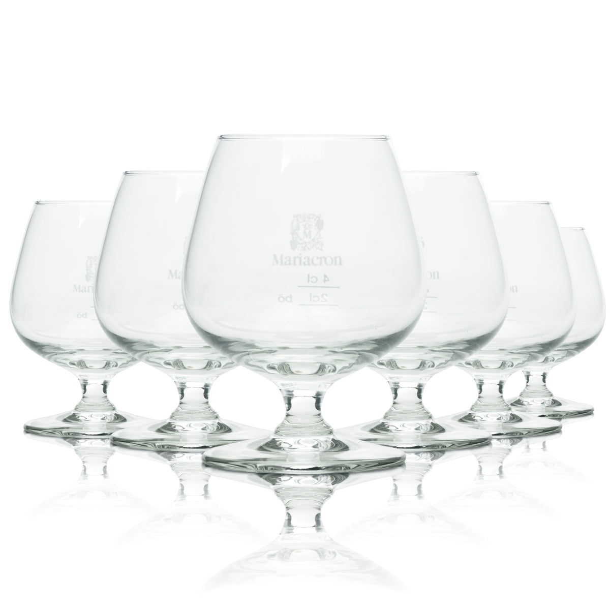 6 bicchieri da brandy Mariacron con palloncino e linea di livello, bicchieri da degustazione, bar