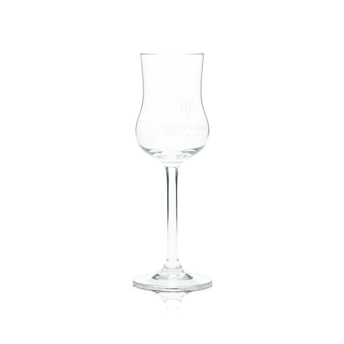 6 bicchieri da grappa Marzadro 4 cl, forma a calice, stile da degustazione, Trentino Gastro – Vista 2