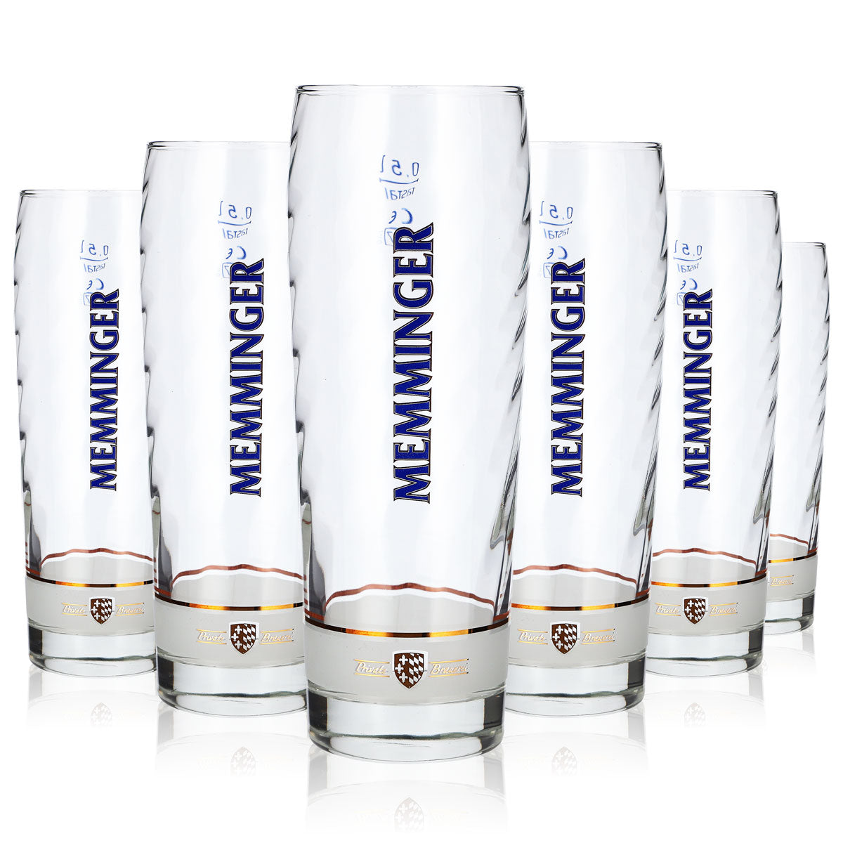 6 bicchieri da birra Memminger da 0,5 l, modello Rastal Bistro, Willibecher (set da 6)