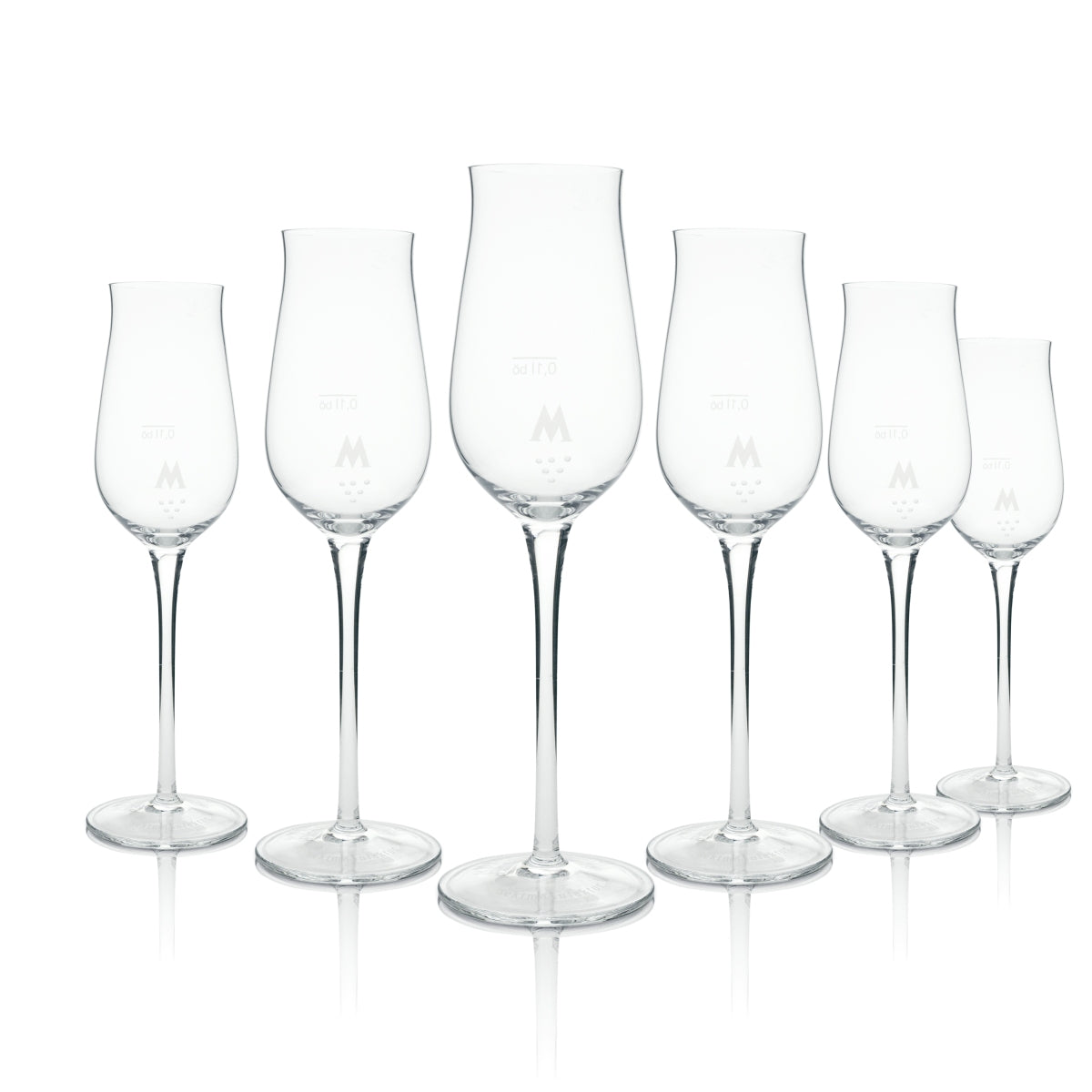 6 bicchieri da spumante Menger Krug 0,2 l, forma a nasello, Böckling