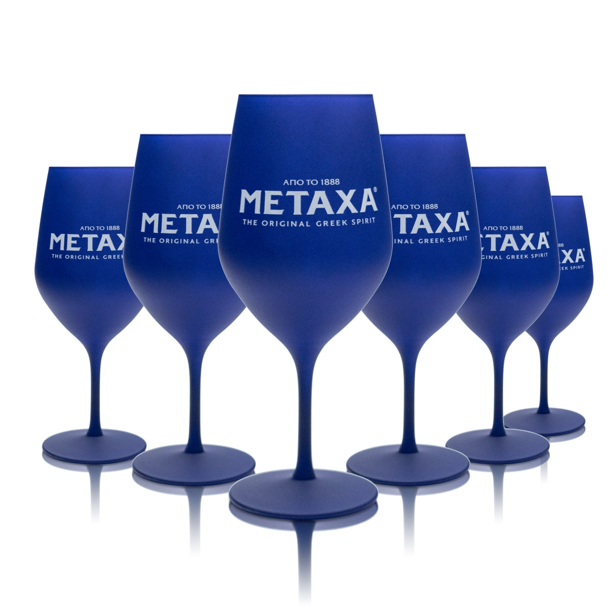 6 bicchieri da cocktail Metaxa 0,5 l, calice a forma di palloncino, viola opaco, Greek Uzo Cocktail