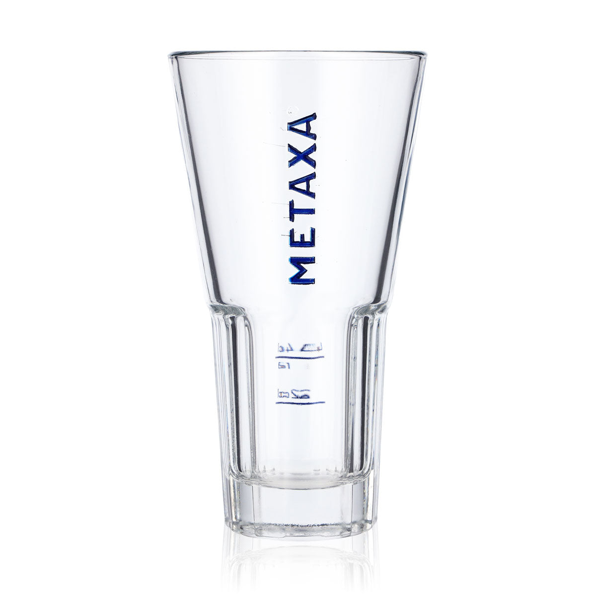 6 bicchieri da brandy Metaxa da 0,35 l con scritta blu Bicchiere da long drink con rilievo Rastal – Vista 2