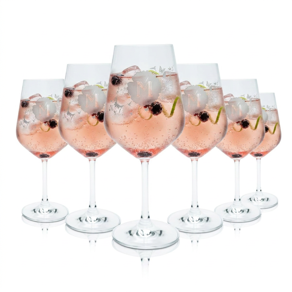 6x Miamee Bicchiere da vino 0,52 l Bicchiere da aperitivo Calice Bicchieri da cocktail Set di bicchieri
