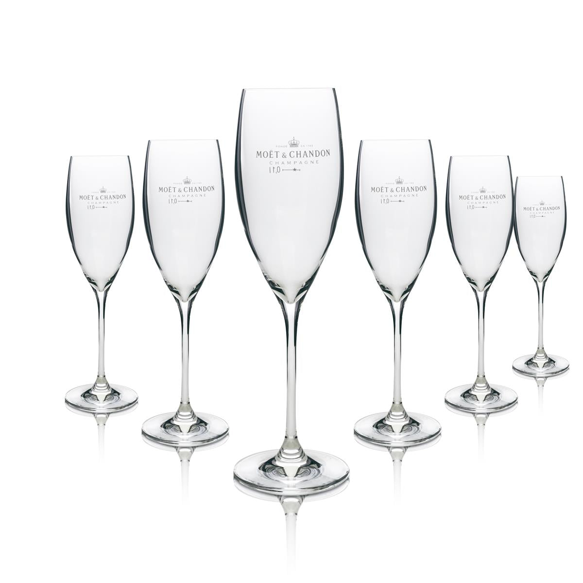 6 bicchieri Moet Chandon 0,1 l flûte imperiale calice per spumante Secco
