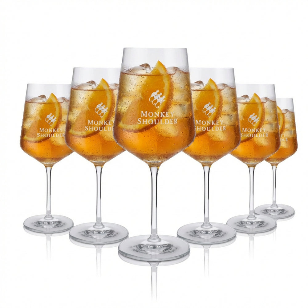 6 bicchieri Monkey Shoulder da 0,54 l Bicchieri da vino Bicchieri da whisky Bicchieri da long drink Bicchieri da aperitivo