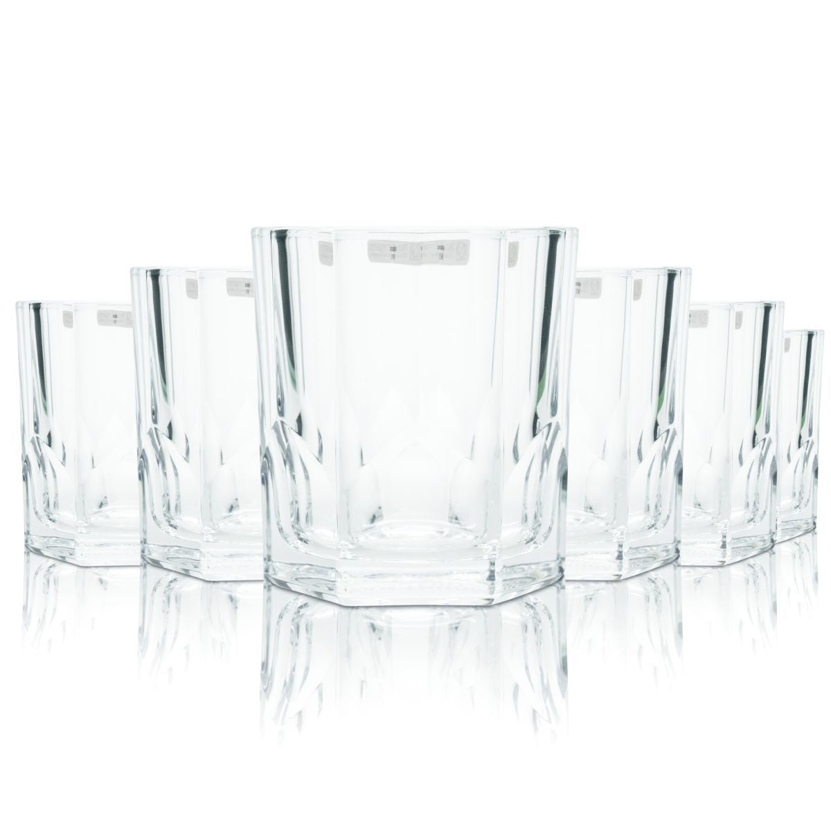 6 bicchieri da rum Mount Gay 0,33 l, bicchieri tumbler con profilo sagomato, set di bicchieri da cocktail long drink