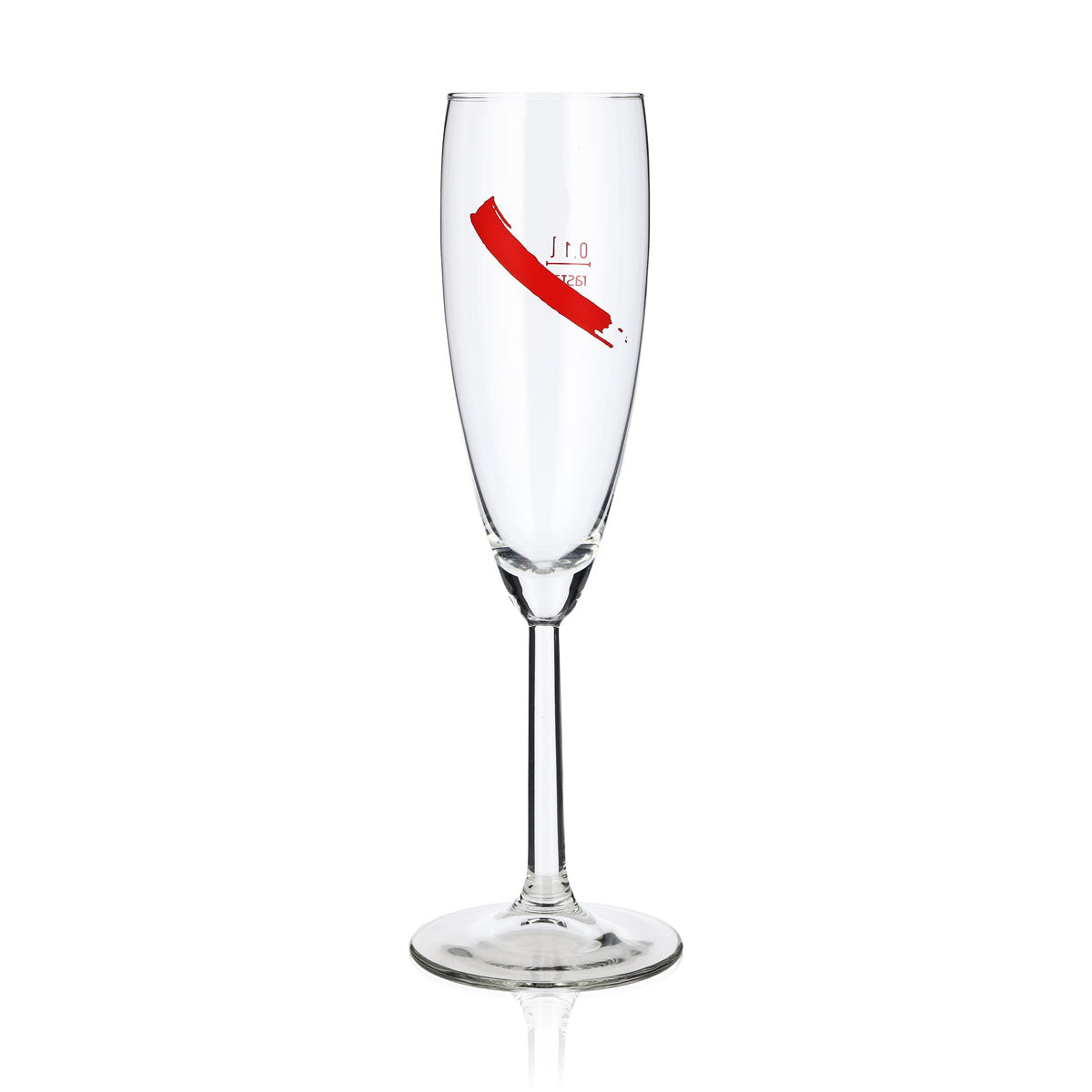 6 bicchieri da spumante Mumm da 0,1 l con logo inclinato rosso Magnum Rastal (set da 6) – Vista 2