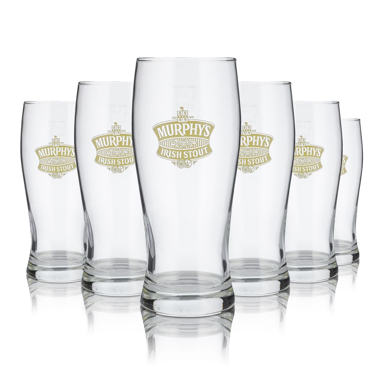 6 bicchieri Murphy's da 0,4 l Irish Stout Pint Beer Set di bicchieri da birra Birrificio Gastronomia
