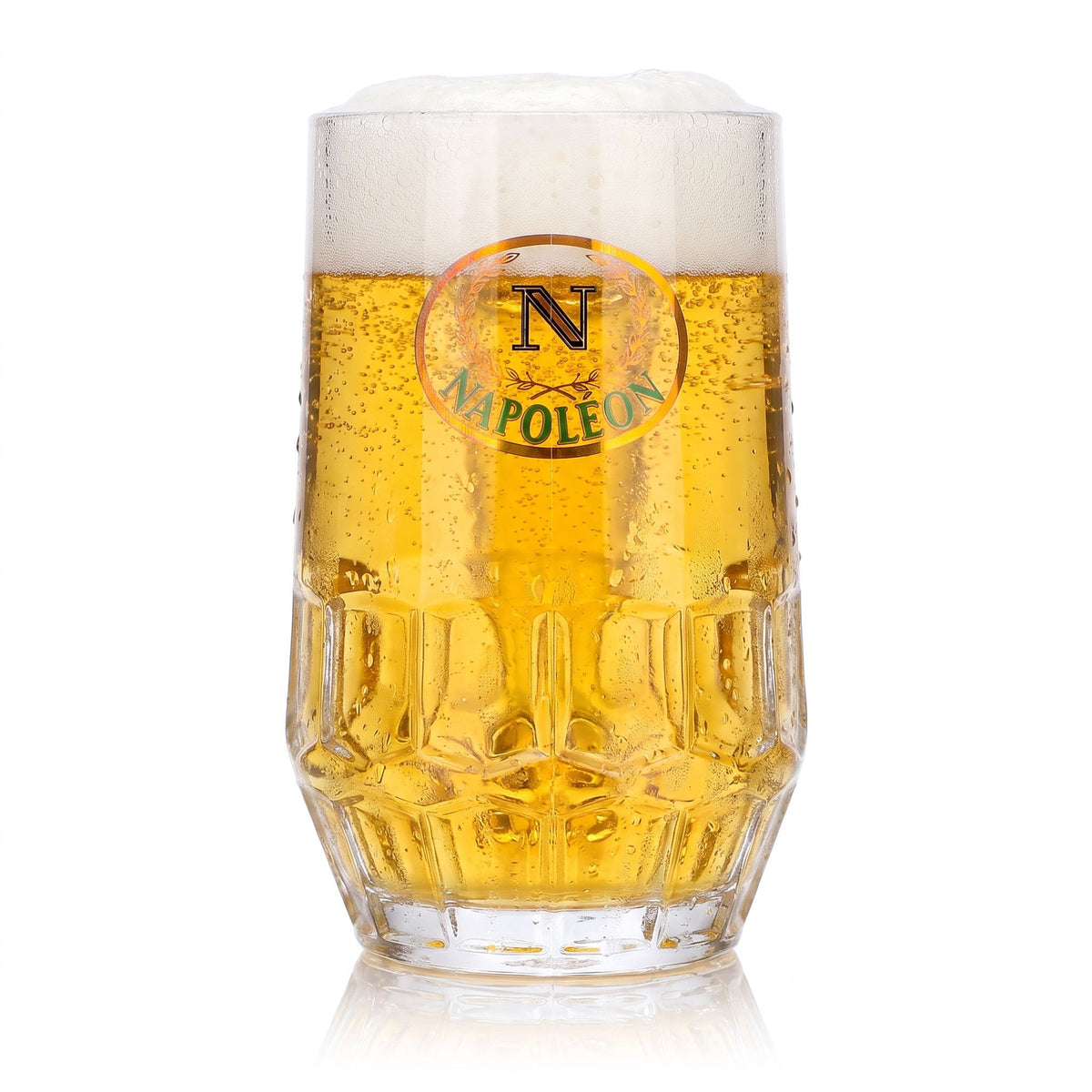 6 bicchieri da birra Napoleon da 0,29 l, con scritta in verde – Vista 2