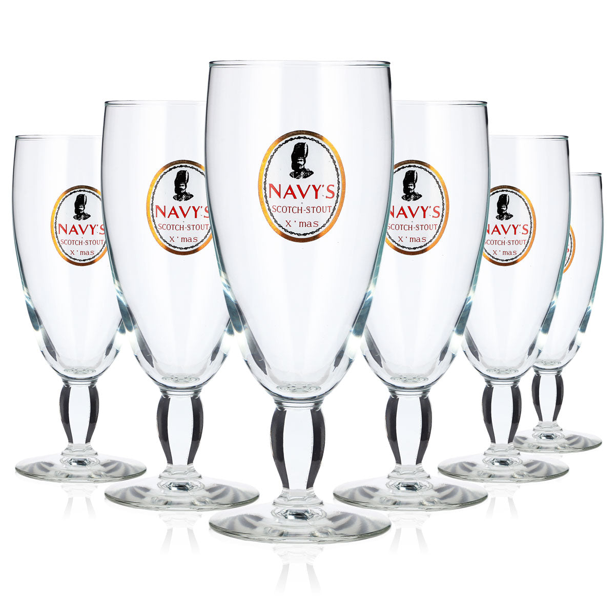 6 bicchieri da birra della Marina da 0,32 l, modello "X 'mas"
